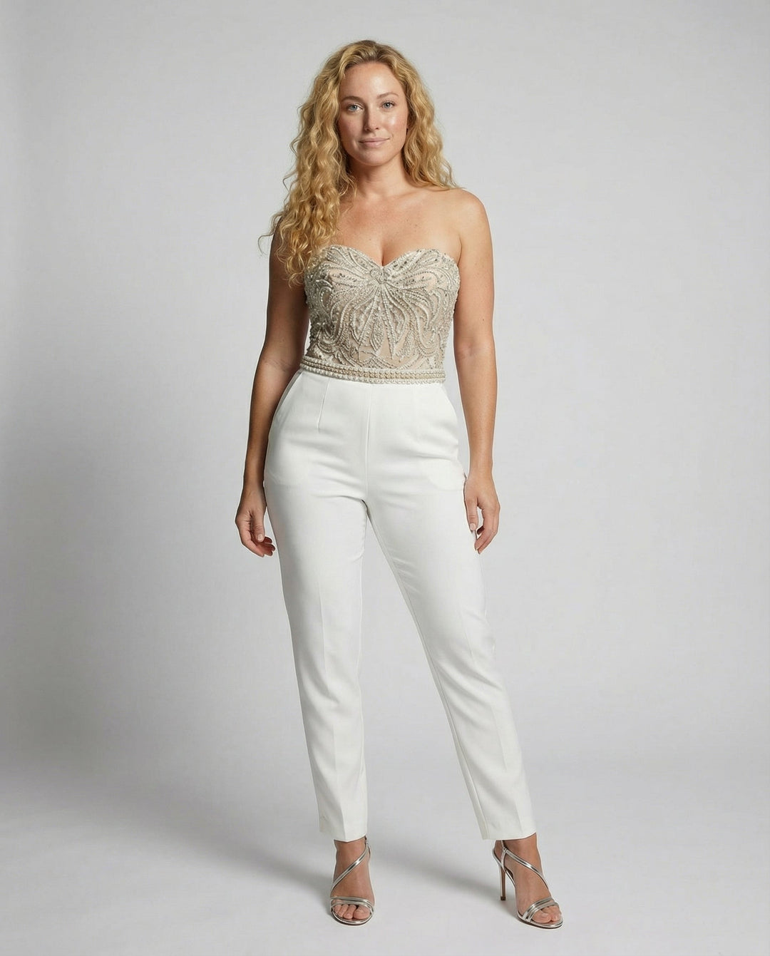 Eleganter Damen Jumpsuit Trägerlos | EB