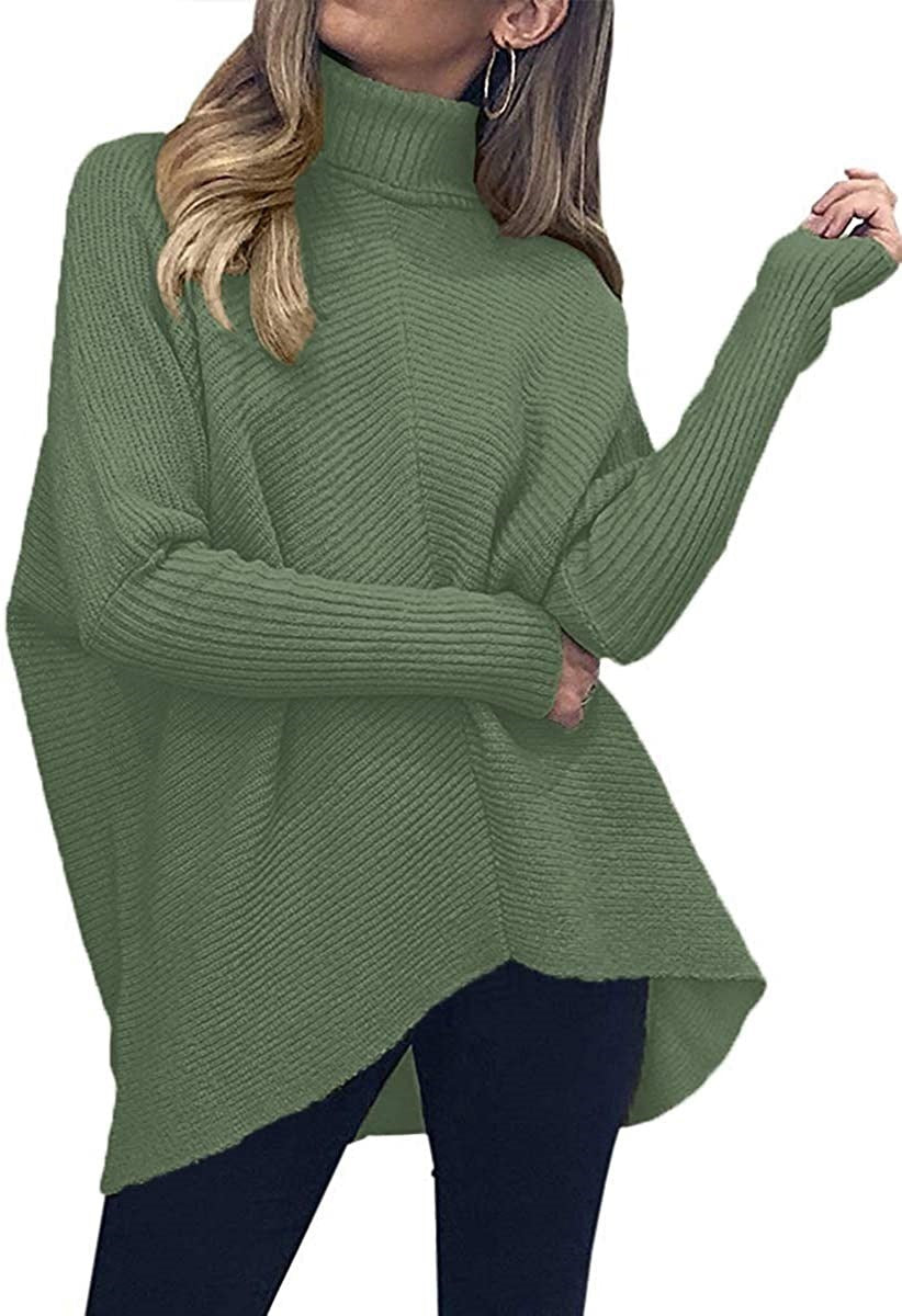 Damen gemütlicher Rollkragenpullover mit strukturiertem Design und asymmetrischem Schnitt EB
