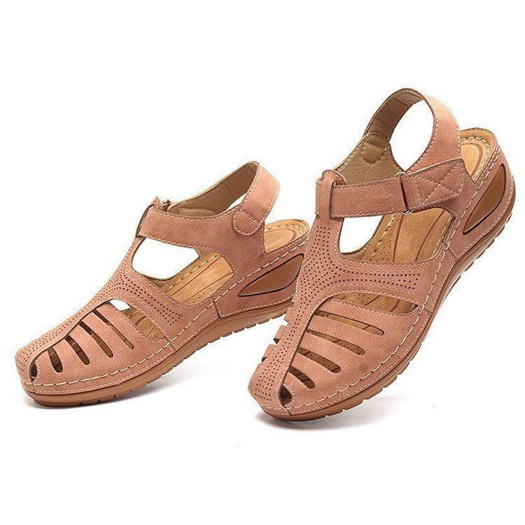 Damen Komfortable Sandalen mit atmungsaktiven Riemen und anatomischen Fußbett EB