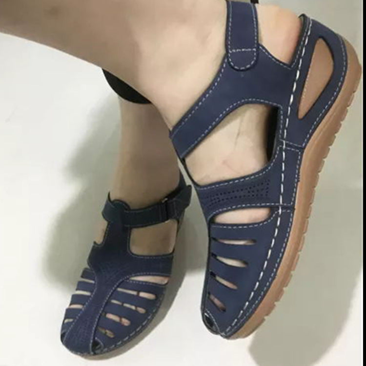 Damen Komfortable Sandalen mit atmungsaktiven Riemen und anatomischen Fußbett EB