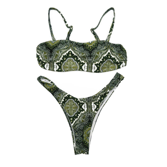 Damen Triangle-Bikini mit trendigen Riemen EB