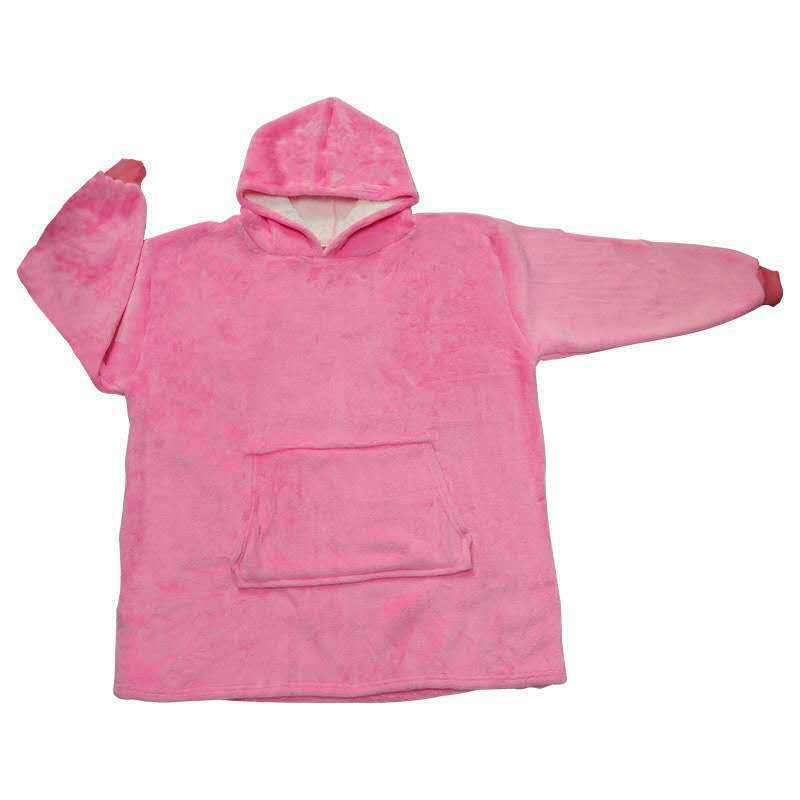 Damen Großer Kapuzenpullover mit kuscheligem Fleece und praktischen Taschen EB
