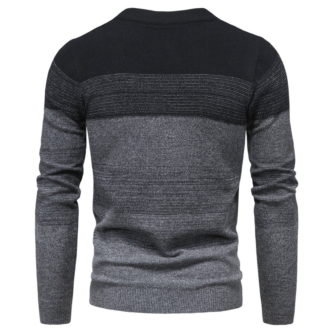 Herren modische Strickjacke mit durchgehendem Reißverschluss und Farbverlauf EB