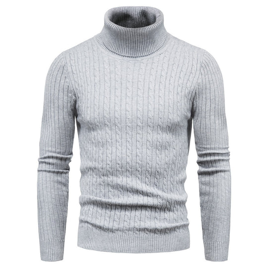 Damen Strickpullover mit Stehkragen und strukturiertem Zopfmuster EB