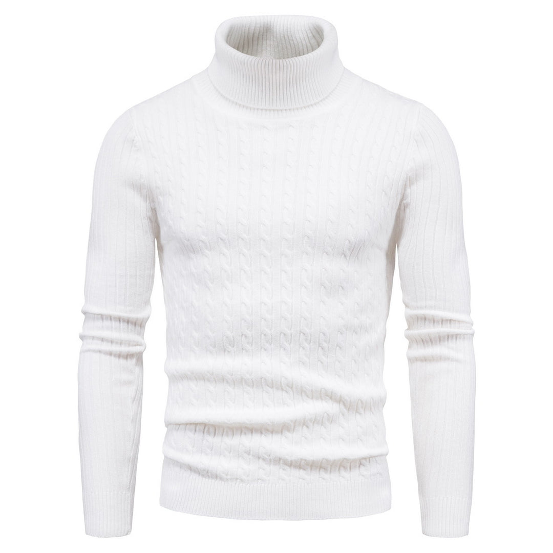 Damen Strickpullover mit Stehkragen und strukturiertem Zopfmuster EB
