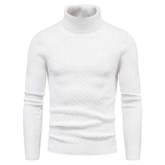 Damen Strickpullover mit Stehkragen und strukturiertem Zopfmuster EB