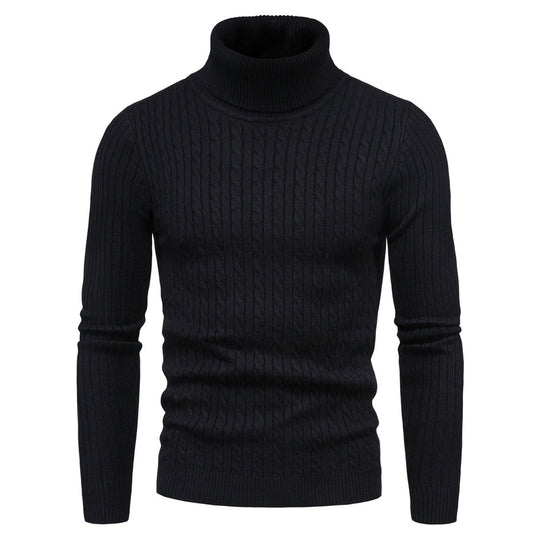 Damen Strickpullover mit Stehkragen und strukturiertem Zopfmuster EB