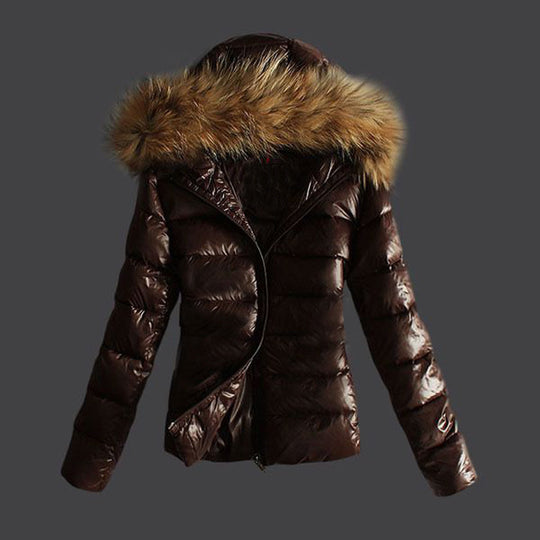 Damen Steppjacke mit abnehmbarem Kunstfellkragen und modernem Schnitt EB