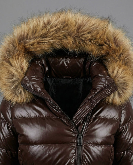 Damen Steppjacke Kunstfellkragen | EB