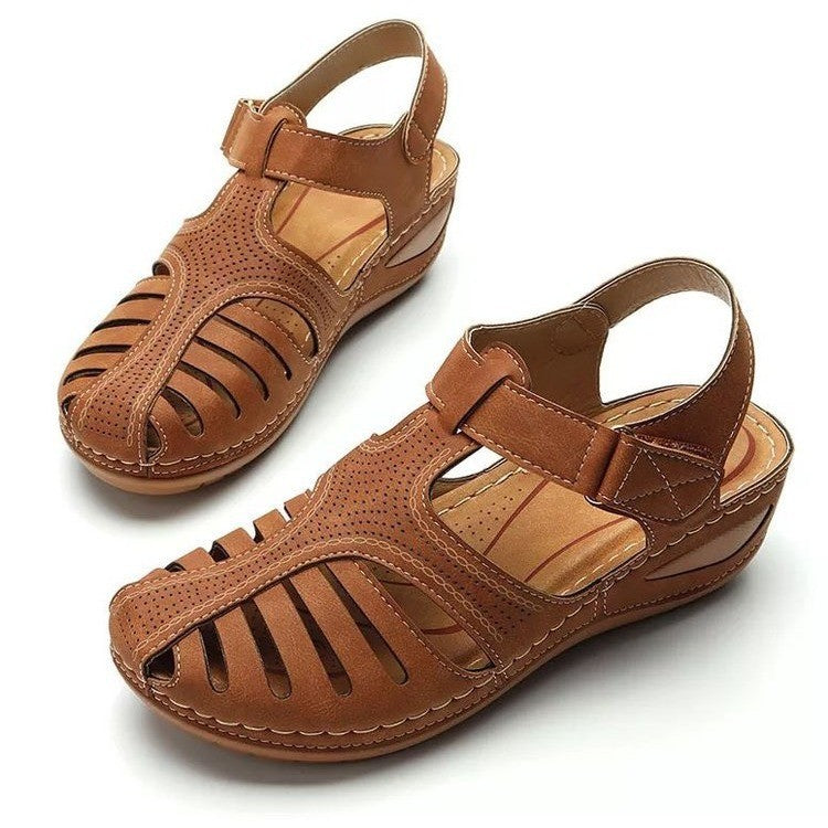 Damen Komfortable Sandalen mit atmungsaktiven Riemen und anatomischen Fußbett EB