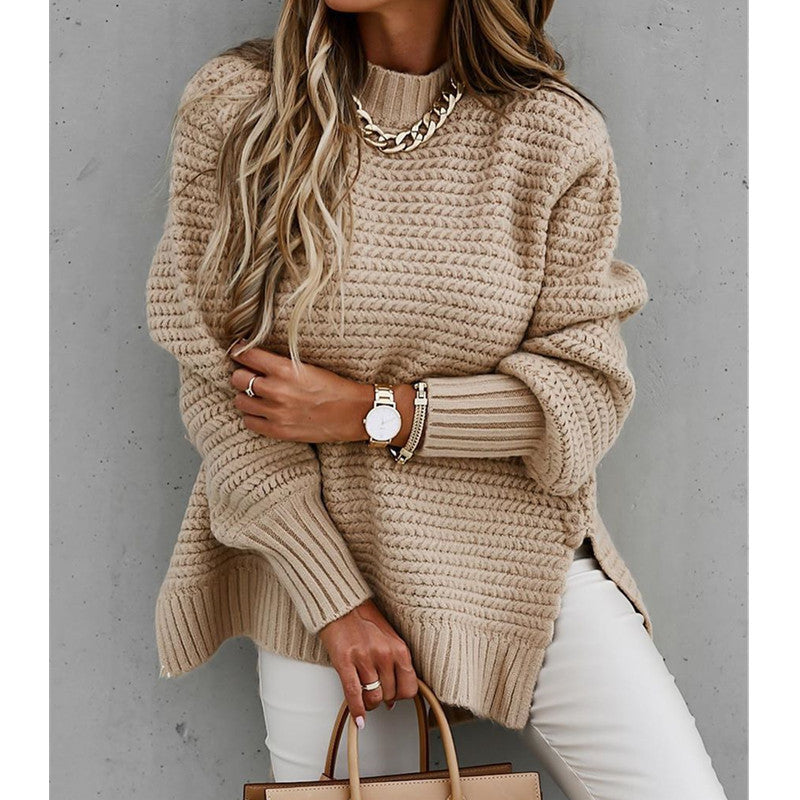 Damen Kuscheliger Strickpullover mit modischem Strukturmuster EB