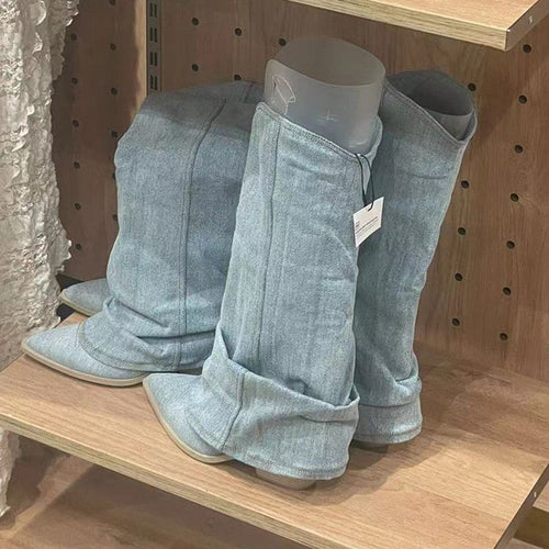 Winterfeste Denim Boots für Damen EB