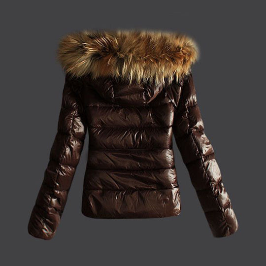 Damen Steppjacke mit abnehmbarem Kunstfellkragen und modernem Schnitt EB