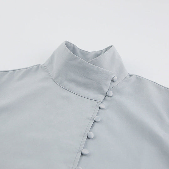 EB | Viktorianisch Inspirierte Bluse mit Hohem Kragen