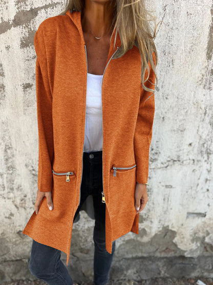 EB | Langer Cardigan mit Minimalistischer Prägung