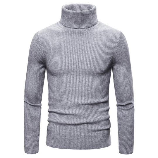 Herren modischer Rollkragenpullover aus hochwertigem Strick EB