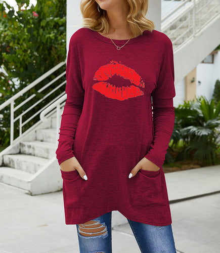 Damen Langarmshirt mit lässigem Schnitt und bequemen Taschen EB