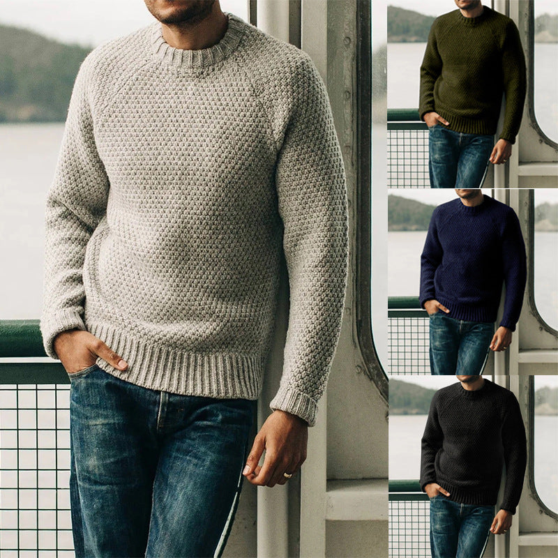 Herren Strickpullover mit zeitlosem Strukturdesign EB