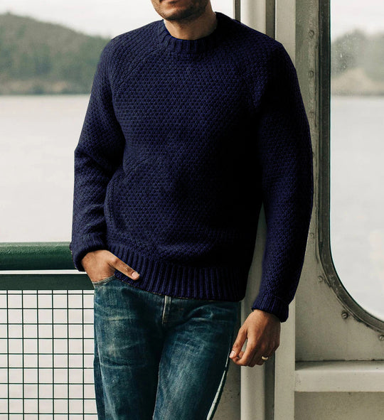 Herren Strickpullover mit zeitlosem Strukturdesign EB