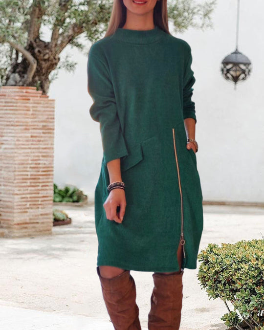 EB | Langärmeliges Kleid mit Reissverschluss