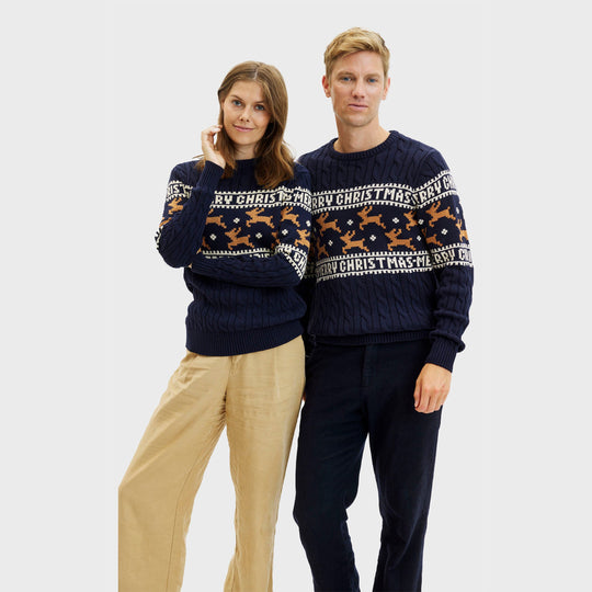 EB | Der elegante Weihnachtspullover blauer Damen