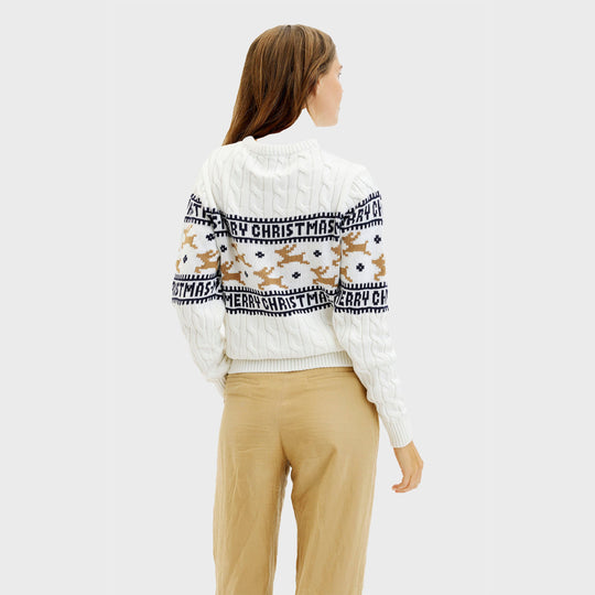 EB | Der elegante Weihnachts-Pullover Weiß Frauen