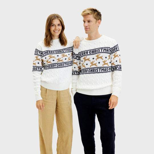 EB | Der elegante Weihnachts-Pullover Weiß Frauen