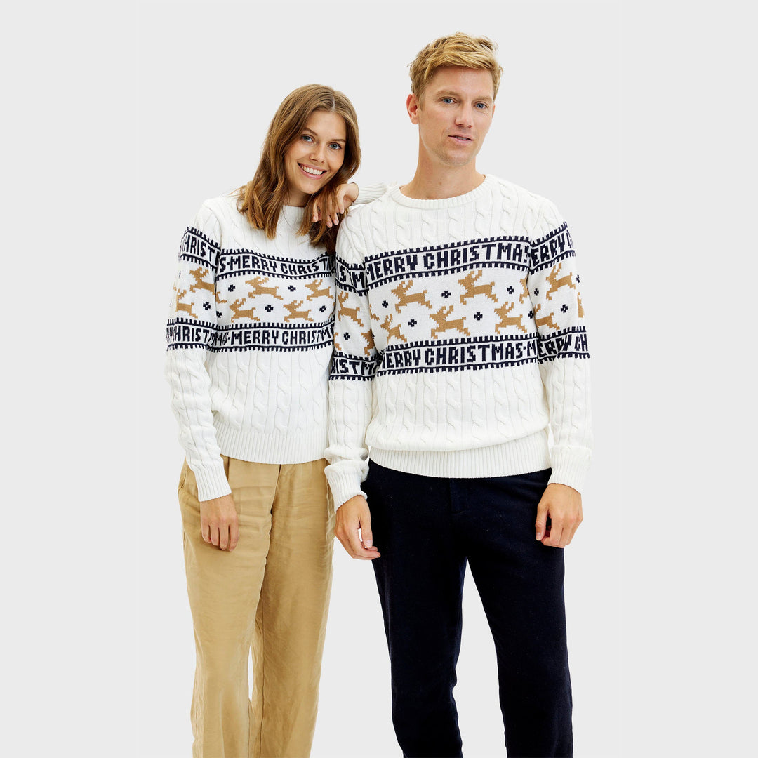 EB | Der elegante Weihnachts-Pullover Weiß Frauen