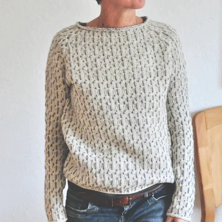EB | Schicker Grauer Boot Ausschnitt Pullover