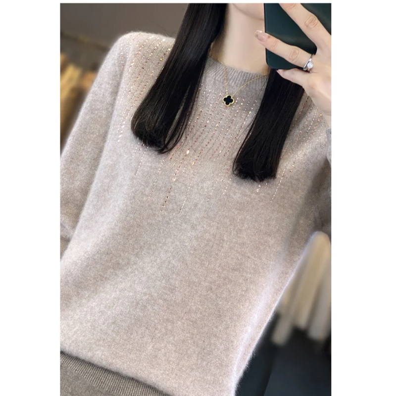 EB | Sweatshirt - Weicher Strickpullover mit funkelnden Details