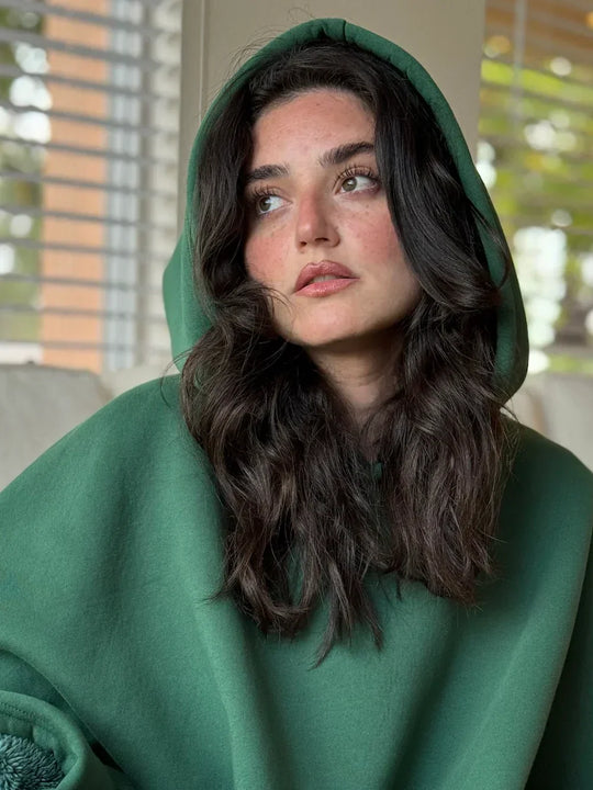 EB | Oversized Hoodie-Decke - Entspannungs-Kapuzenpullover Zum Wohlfühlen und Relaxen