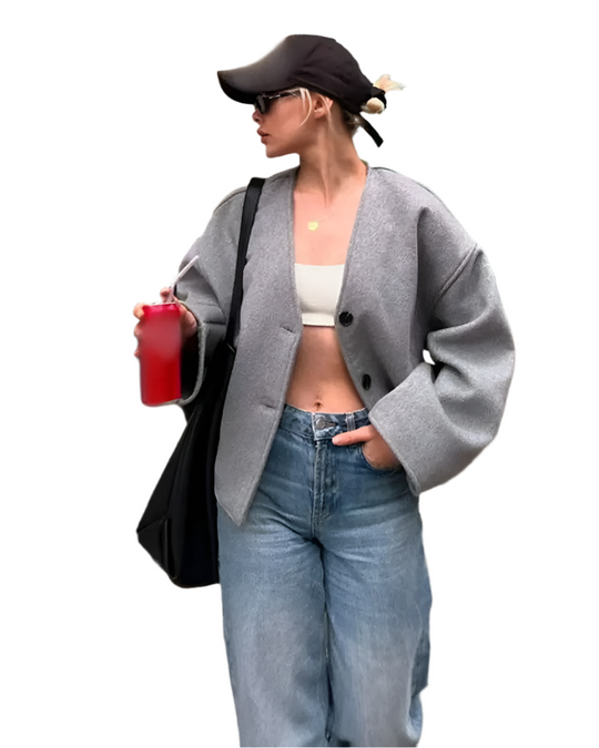 EB | Luxus Blazerjack mit Faux Fur für Damen