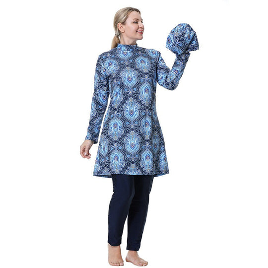EB | 3Xl 8Xl Gedruckte Halal Arabische Frauen Badebekleidung Badeanzug Burkinis