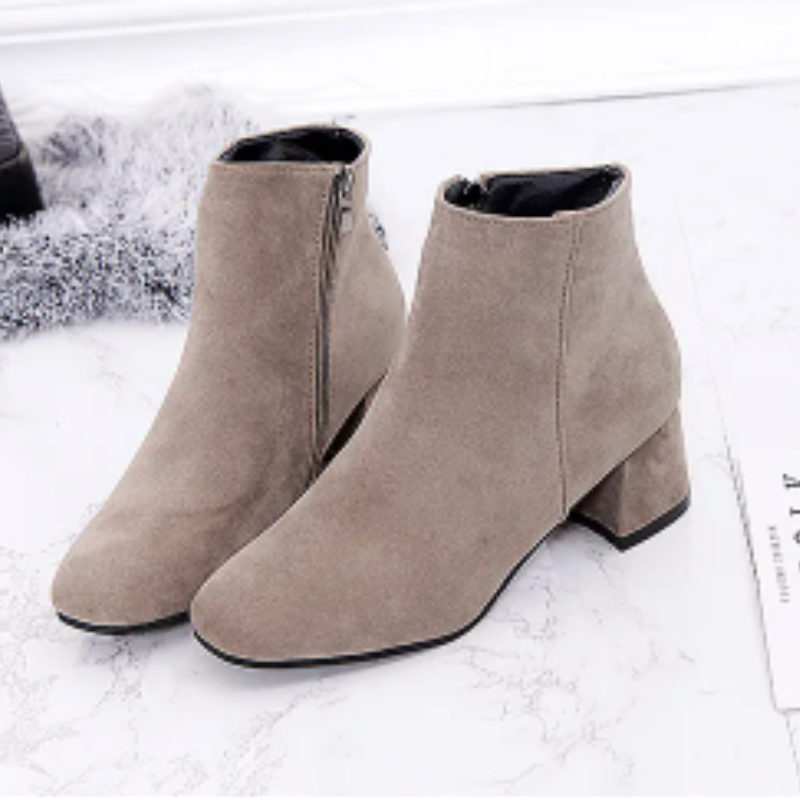 EB | Moderne Wild Ankle Boots mit Bequemem Absatz Damen Ankle Boots