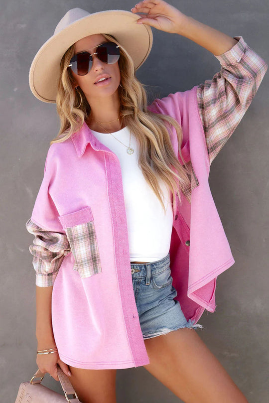 EB | Gepunktete Flanellhemden Polyester und Baumwolle Einzigartiger Look