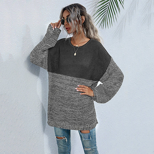 Damen Oversized Strickpullover mit modernem Farbverlauf EB