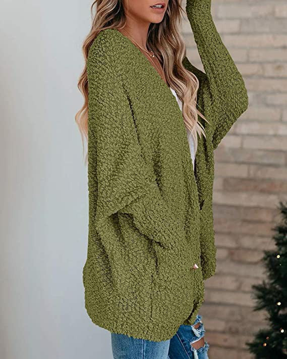 Damen Großer Cardigan mit lockerer Struktur EB