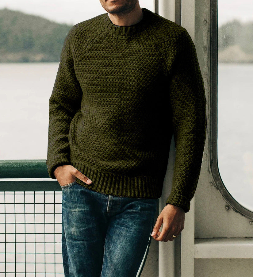 Herren Strickpullover mit zeitlosem Strukturdesign EB