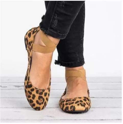 Damen Schicke Ballerinas mit elastischem Kreuzriemen und weichem Obermaterial EB