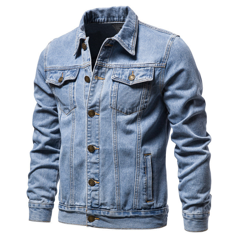 Herren Jeansjacke mit klassischen Details und robustem Design EB
