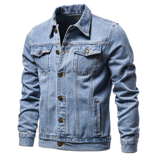 Herren Jeansjacke mit klassischen Details und robustem Design EB
