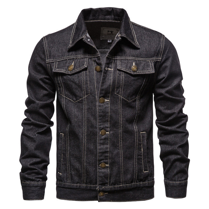 Herren Jeansjacke mit klassischen Details und robustem Design EB