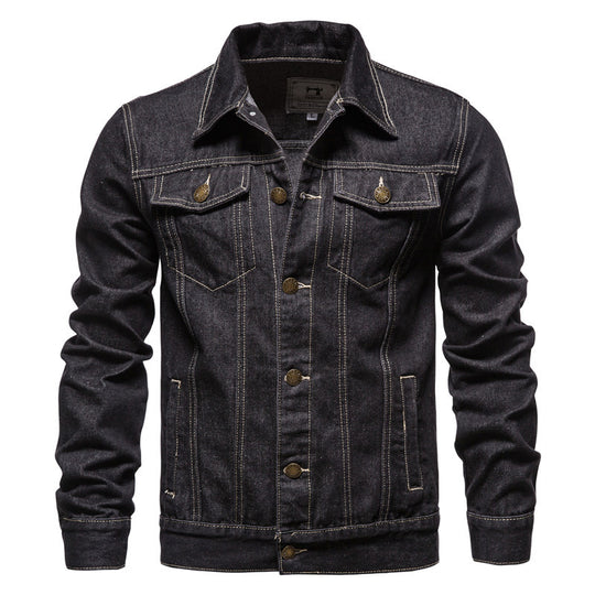 Herren Jeansjacke mit klassischen Details und robustem Design EB