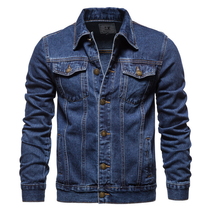 Herren Jeansjacke mit klassischen Details und robustem Design EB