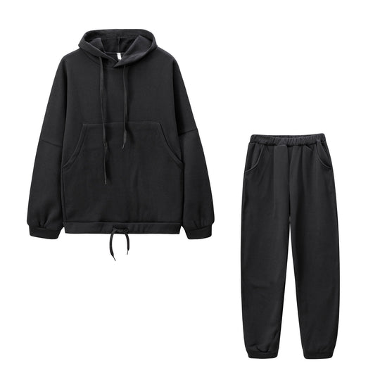Damen Lässiger Kapuzenanzug mit bequemen Taschen und regulierbarem Bund EB