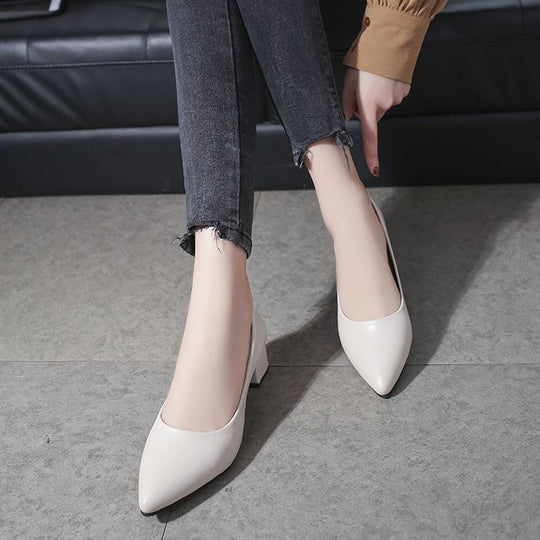 Damen elegante Spitzen-Pumps mit blockiertem Absatz EB