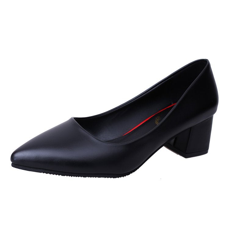 Damen elegante Spitzen-Pumps mit blockiertem Absatz EB