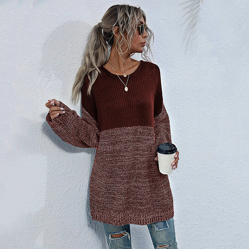 Damen Oversized Strickpullover mit modernem Farbverlauf EB