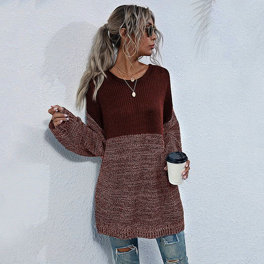 Damen Oversized Strickpullover mit modernem Farbverlauf EB