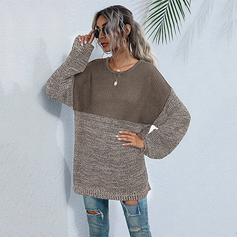 Damen Oversized Strickpullover mit modernem Farbverlauf EB